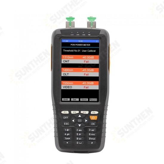 TM70B TM70B-OV1 High Precision PON Power Meter Tester Fiber Tester 1MW VFL Optical Network Tester Rechargeable