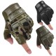 1 Pair Half Finger Gloves Tactical Soft Silicone Anti-skid Glove Hand Protector Cover For Riding Outdoor Hunting Camping Fitness