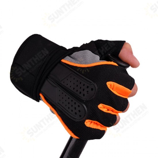 1 Pair Tactical Glove Rubber Military Sports Climbing Cycling Fitness Anti-skid Gloves Half Finger Gloves