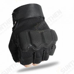 1 Pair Tactical Glove Half Finger Gloves Slip Resistant Gloves For Cycling Camping Hunting 1 Pair Tactical Glove Half Finger Gloves Slip Resistant Gloves For Cycling Camping Hunting