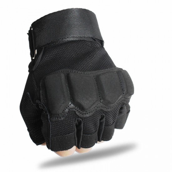 1 Pair Tactical Glove Half Finger Gloves Slip Resistant Gloves For Cycling Camping Hunting