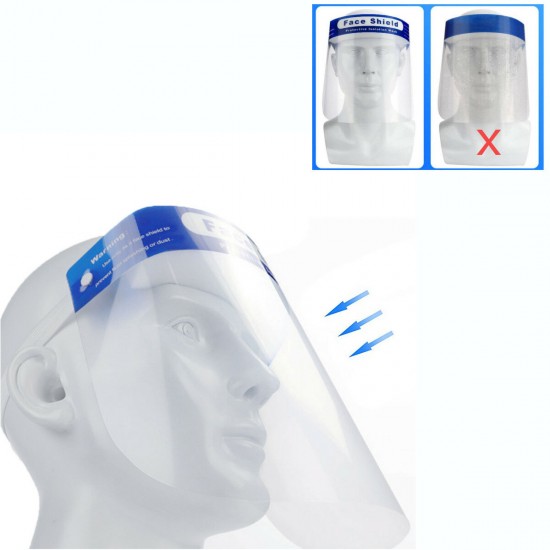 10Pcs Anti-Spitting Anti Splash Full Face Shield Anti-fog Transparent Plastic Facial Cover Safety Protective Face Mask