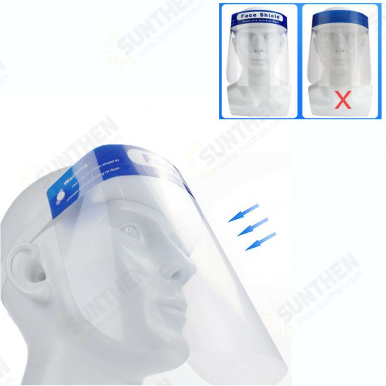 10Pcs Anti-Spitting Anti Splash Full Face Shield Anti-fog Transparent Plastic Facial Cover Safety Protective Face Mask