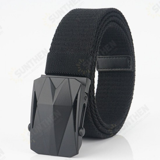 120cm BO03 Punch Free Roller Buckle Canvas Tactical Belt For Outdoor Camping Hunting Waistband