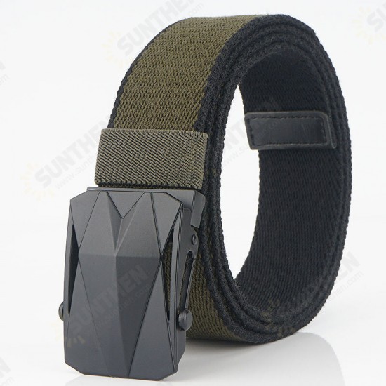 120cm BO03 Punch Free Roller Buckle Canvas Tactical Belt For Outdoor Camping Hunting Waistband