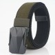 120cm BO03 Punch Free Roller Buckle Canvas Tactical Belt For Outdoor Camping Hunting Waistband