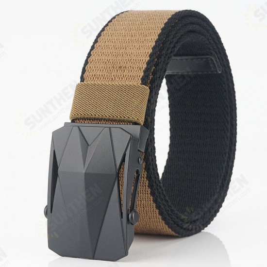 120cm BO03 Punch Free Roller Buckle Canvas Tactical Belt For Outdoor Camping Hunting Waistband