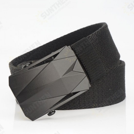 120cm BO03 Punch Free Roller Buckle Canvas Tactical Belt For Outdoor Camping Hunting Waistband