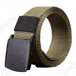 120cm R01 Men Women Canvas Adjustable Quick Release Tactical Belt PE Buckle 3.8cm Width Waistband