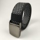 120cm x 3.8cm Zinc Alloy Buckle Jacquard Nylon Belt