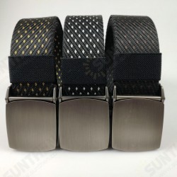 120cm x 3.8cm Zinc Alloy Buckle Jacquard Nylon Belt