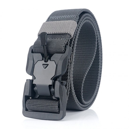 125cm ES19 Punch Magnetic Elastic Buckle Nylon Tactical Belt For Man Women