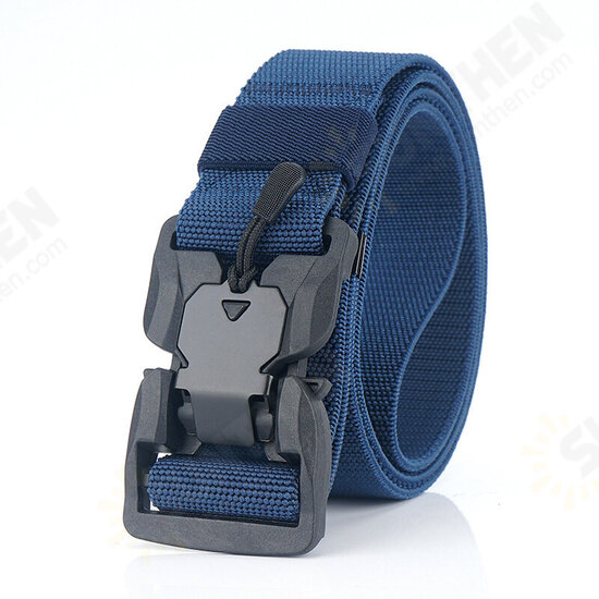 125cm ES19 Punch Magnetic Elastic Buckle Nylon Tactical Belt For Man Women