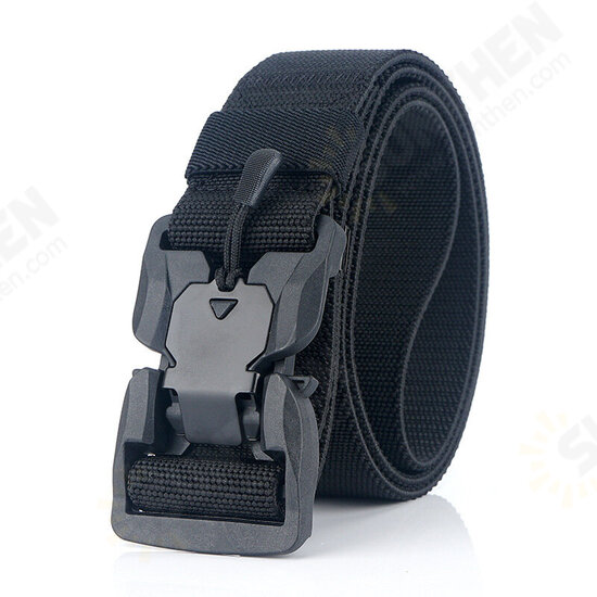 125cm ES19 Punch Magnetic Elastic Buckle Nylon Tactical Belt For Man Women