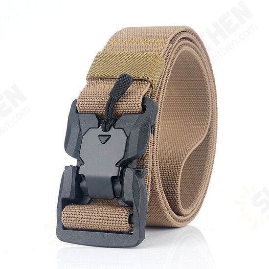 125cm ES19 Punch Magnetic Elastic Buckle Nylon Tactical Belt For Man Women