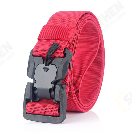 125cm ES19 Punch Magnetic Elastic Buckle Nylon Tactical Belt For Man Women