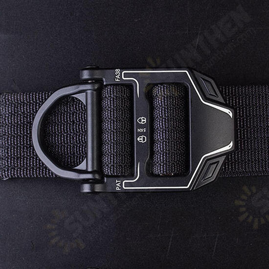 125cm R001 3.8cm Nylon Adjustable Heavy Duty Waist Strap Quick Release Buckle Military Tactical Belt