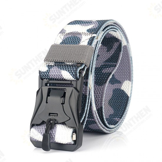 125cm Punch Magnetic Buckle Belt Quick Release Nylon Leisure Belt Tactical Belt