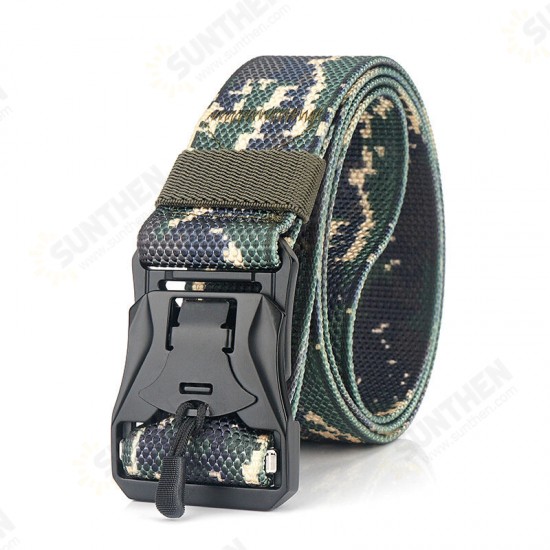 125cm Punch Magnetic Buckle Belt Quick Release Nylon Leisure Belt Tactical Belt