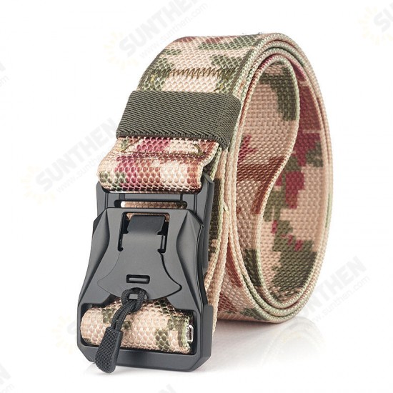 125cm Punch Magnetic Buckle Belt Quick Release Nylon Leisure Belt Tactical Belt