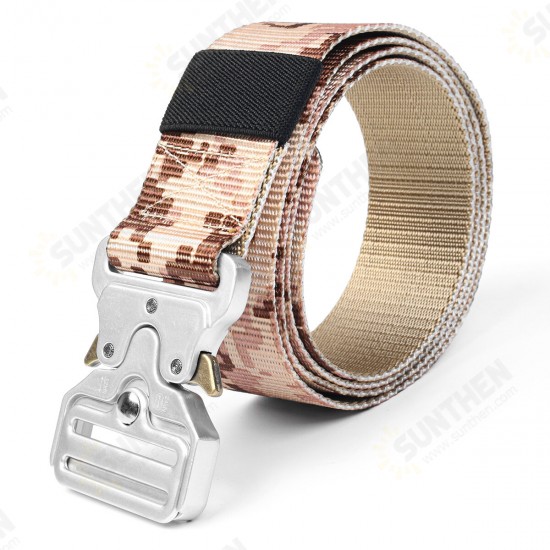 125cm Silver Buckle Canvas Men's Multifunctional Outdoor Tactical Belt