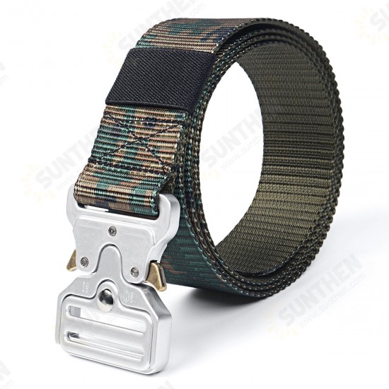 125cm Silver Buckle Canvas Men's Multifunctional Outdoor Tactical Belt