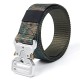 125cm Silver Buckle Canvas Men's Multifunctional Outdoor Tactical Belt