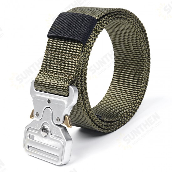 125cm Silver Buckle Canvas Men's Multifunctional Outdoor Tactical Belt