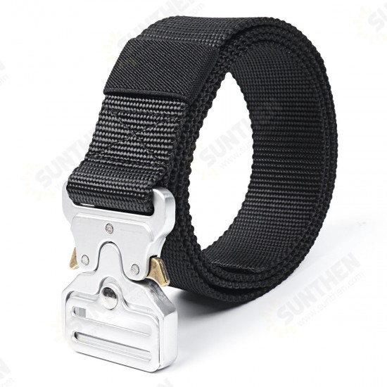 125cm Silver Buckle Canvas Men's Multifunctional Outdoor Tactical Belt