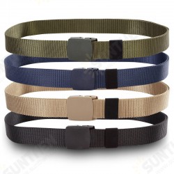 130cm Men Women Nylon Canvas Adjustable Quick Release Tactical Belt No Metal Military 3.8cm Width Anti Allergy Waistband