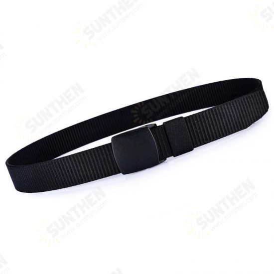 130cm Men Women Nylon Canvas Adjustable Quick Release Tactical Belt No Metal Military 3.8cm Width Anti Allergy Waistband