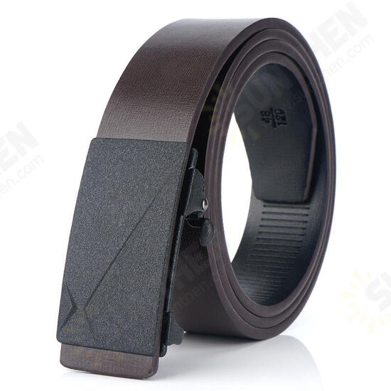 130cm L13 Men Cow Leather Waist Belt Zinc Alloy Buckle Adjustable Durable Casual Belt