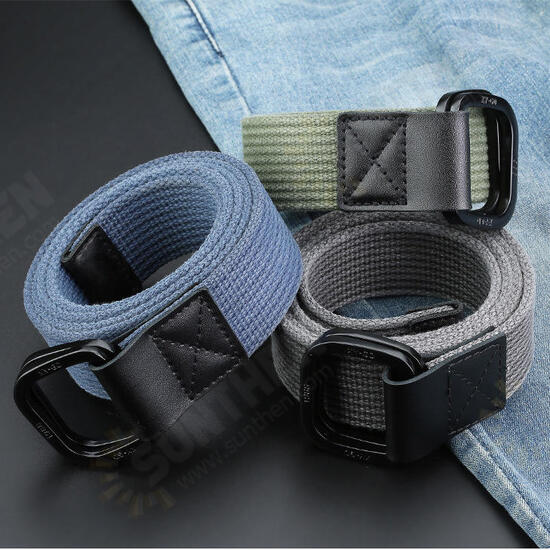 140cm DB02 Punch Free Buckle Canvas Waist Belt Tactical Belt For Outdoor Sports Hunting