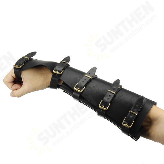 1Pair Leather Arm Support Outdoor Hunting Tactical Hand Bracers