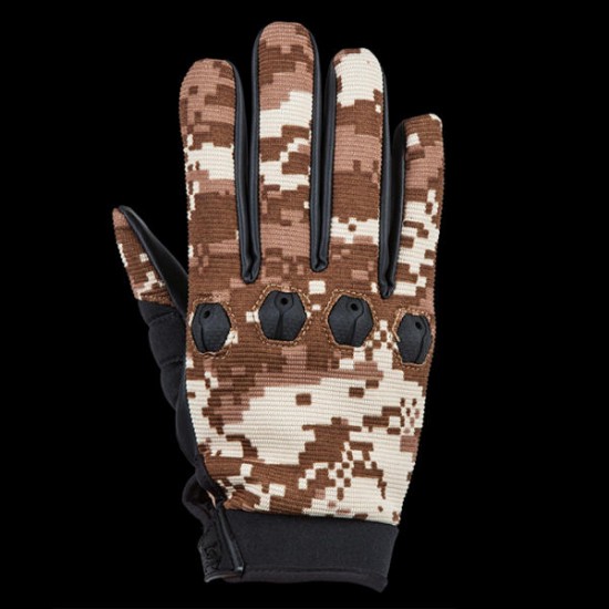 1Pair Tactical Full Finger Glove PU Breathable Slip Resistant Gloves Soft For Cycling Riding Outdoor Sports Hunting Activities