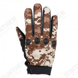 1Pair Tactical Full Finger Glove PU Breathable Slip Resistant Gloves Soft For Cycling Riding Outdoor Sports Hunting Activities