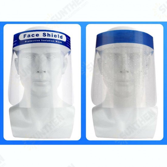 1Pc Anti-Spitting Anti Splash Full Face Shield Anti-fog Transparent Plastic Facial Cover Safety Protective Face Mask