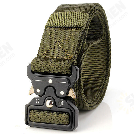 3.8CM 125CM Leisure Men Women Camouflage Tactical Belt Military Long Belt With Aluminium Buckle Camping Pants Strip