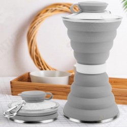 500ML Foldable Water Bottle Silicone Kettle Portable Large-Capacity Cup Outdoor Travel Equipment 500ML Foldable Water Bottle Silicone Kettle Portable Large-Capacity Cup Outdoor Travel Equipment