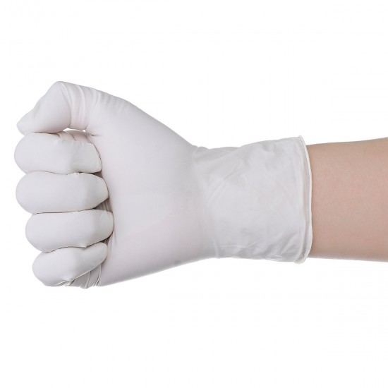 50Pairs 100Pcs S/M/L Powder-Free White Disposable Nitrile Gloves Suitable For Restaurant Kitchen Food Cleaning