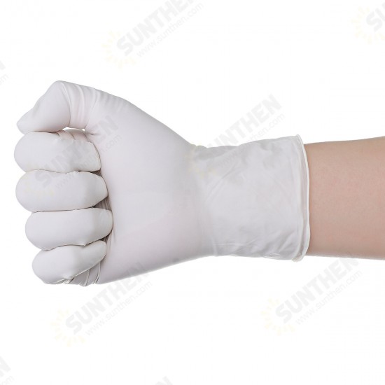 50Pairs 100Pcs S/M/L Powder-Free White Disposable Nitrile Gloves Suitable For Restaurant Kitchen Food Cleaning