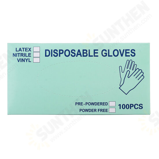 50Pairs 100Pcs S/M/L Powder-Free White Disposable Nitrile Gloves Suitable For Restaurant Kitchen Food Cleaning