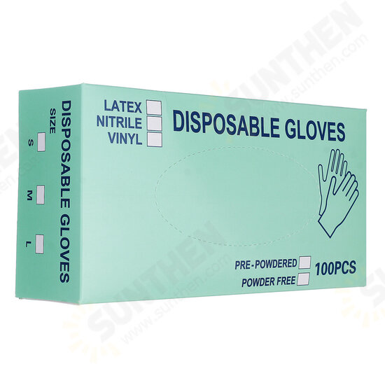 50Pairs 100Pcs S/M/L Powder-Free White Disposable Nitrile Gloves Suitable For Restaurant Kitchen Food Cleaning