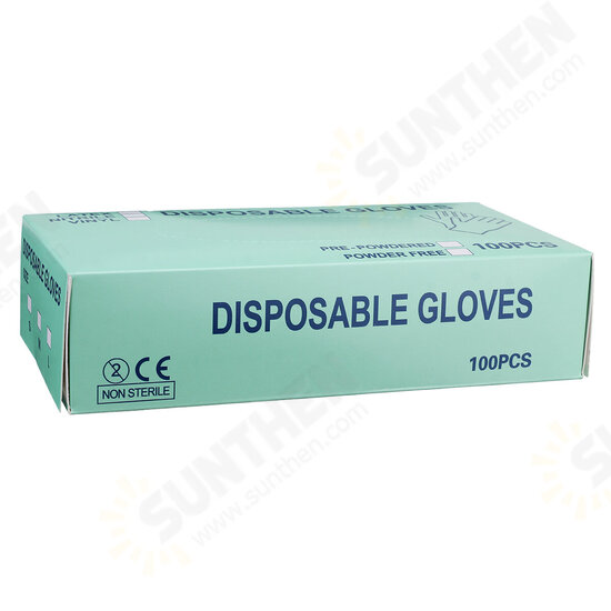 50Pairs 100Pcs S/M/L Powder-Free White Disposable Nitrile Gloves Suitable For Restaurant Kitchen Food Cleaning