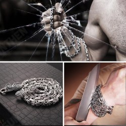 6 Type Titanium Steel Keel Self-protecion Arms Necklace Tactical Whip Waist Chain 6 Type Titanium Steel Keel Self-protecion Arms Necklace Tactical Whip Waist Chain