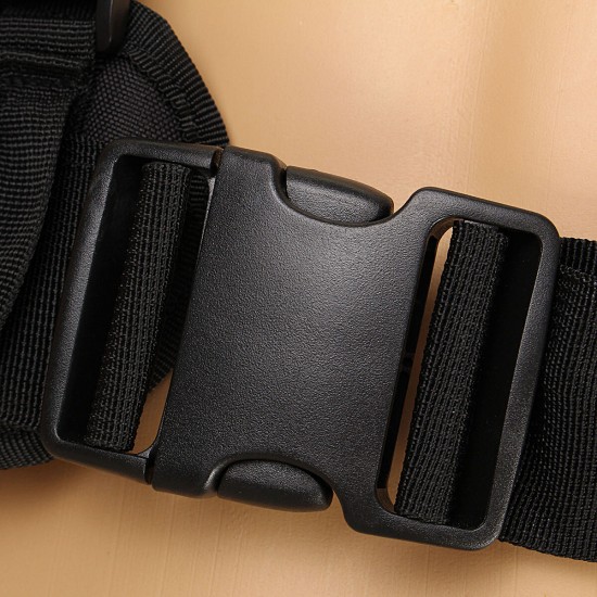 600D Oxford Cloth Tactical Duty Belt Soft Padded Belt with Suspender Webbing Camping Hunting Fishing