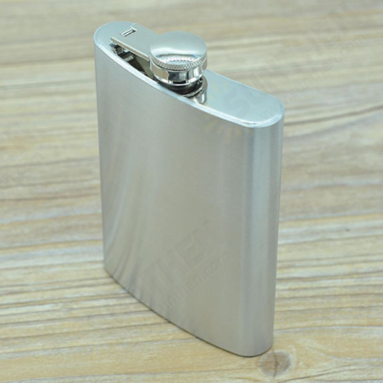 8oz(225ml) Stainless Steel Hip Flask Alcohol Pot Bottle Portable Copper Cover Gift For Man