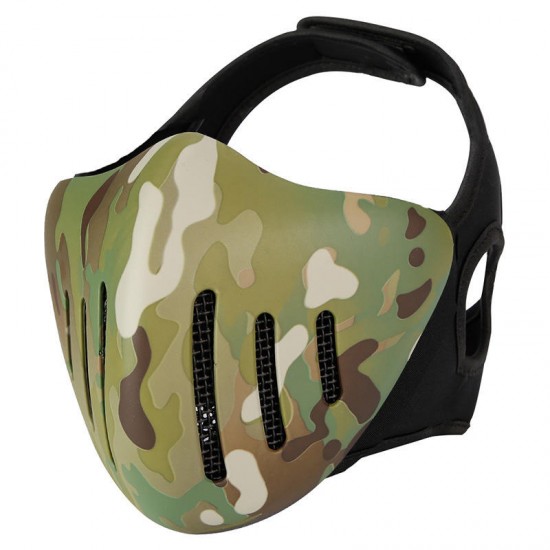 MK036 TPU Tactical Mask Outdoor Hunting Cycling Sports Masks With Head Cover-Camouflage