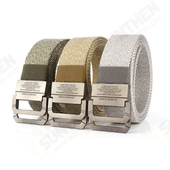 125cm Double Ring Tactical Belt Leisure Camping Hunting Nylon Waist Belt