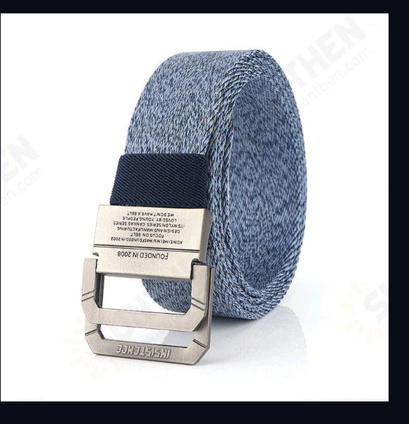 125cm Double Ring Tactical Belt Leisure Camping Hunting Nylon Waist Belt